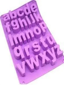 Molde Silicón Letras Del Abecedario Minúsculas - Multicolor - Ver 4