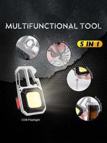 Multitool Keychain Lamp - LED Flashlight 7 Lighting Modes With Opener And Screwdrivers - 黑色 - 查看 5
