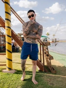 Men Shorts - 藏蓝色 - 查看 1