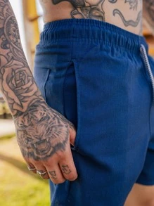 Men Shorts - 藏蓝色 - 查看 3