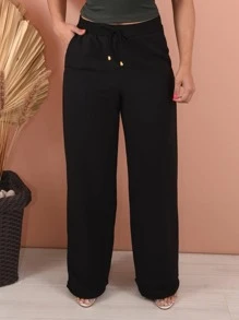 Women Pants - 黑色 - 查看 1