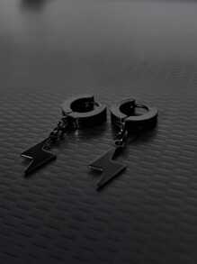 Men's Earrings - 黑色 - 查看 1