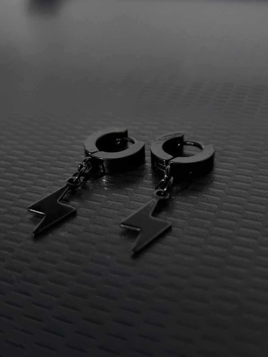 Men's Earrings - 黑色 - 查看 1