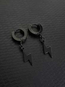Men's Earrings - 黑色 - 查看 4