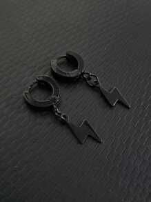 Men's Earrings - 黑色 - 查看 2