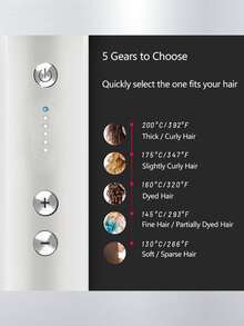 peine para alisar el cabello iónico: cepillo para alisar el cabello y plancha para un calor uniforme - Multicolor - Ver 3