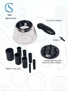 Limpiador de brochas de maquillaje, limpiador eléctrico, limpieza y secado automático - Multicolor - Ver 4