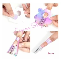 500 Pcs Sculptural Nail Forms Roll Nail Mold - 粉色 - 查看 4