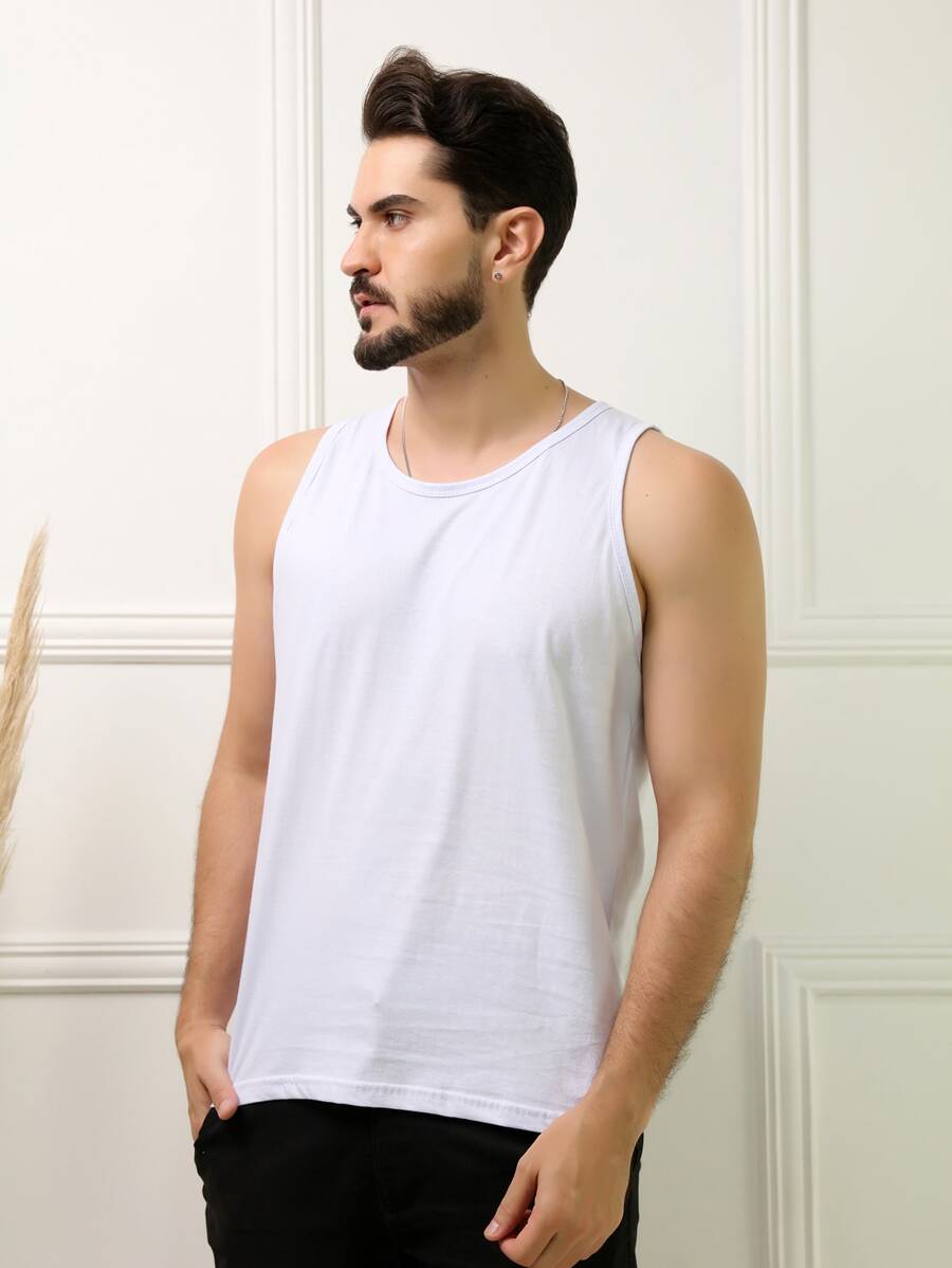 Men Tank Tops - trắng - Xem 1