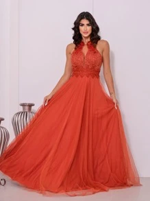 Grife Velasco Women Party Dresses - 亮橙色 - 查看 1