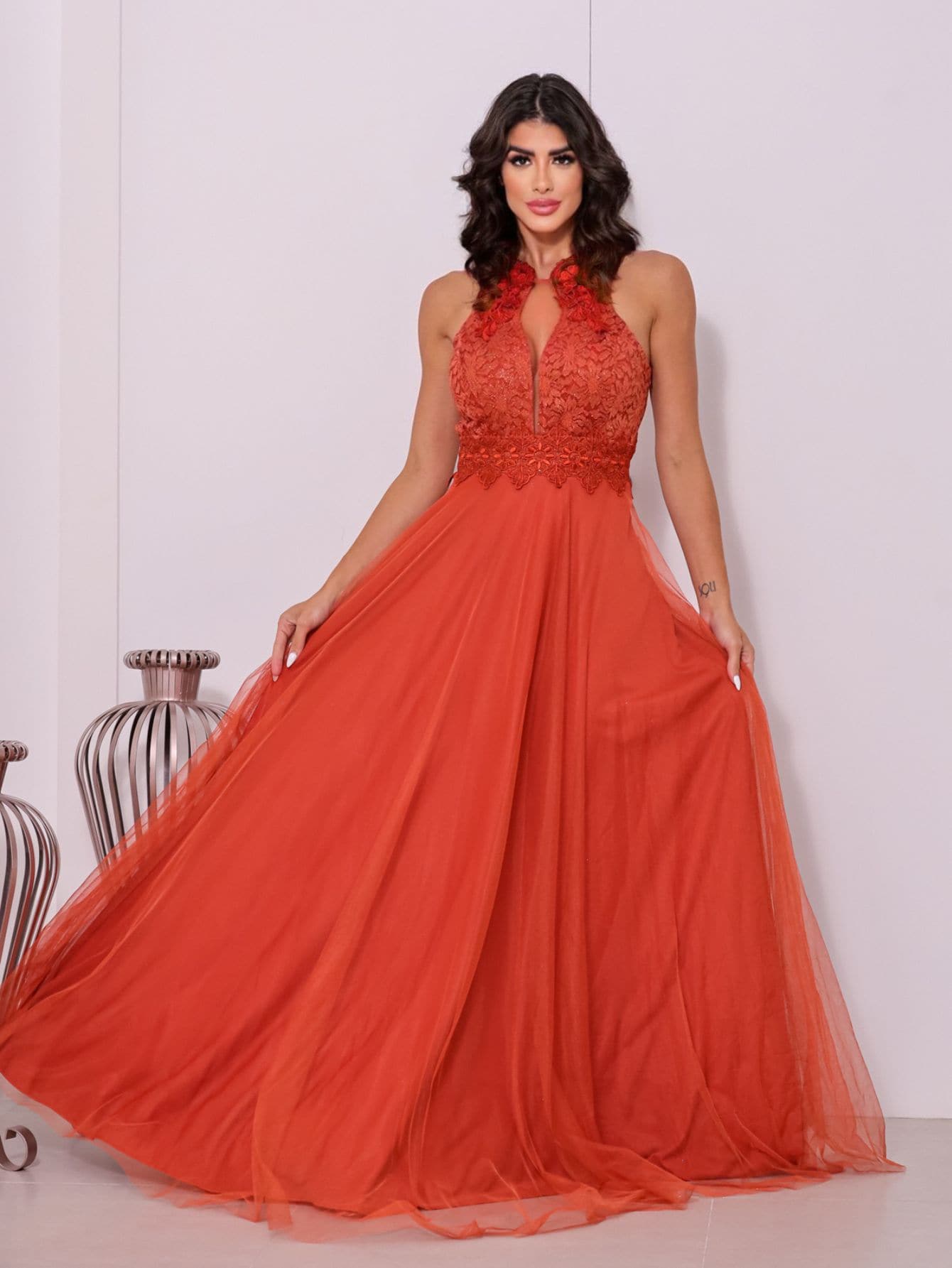 Grife Velasco Women Party Dresses - 亮橙色 - 查看 1