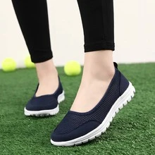 Zapatos deportivos verano ligero transpirable de mujeres clásico de moda casual - Negro - Ver 2