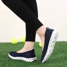 Zapatos deportivos verano ligero transpirable de mujeres clásico de moda casual - Negro - Ver 5