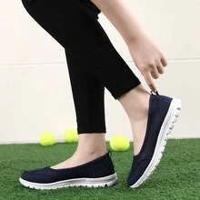 Zapatos deportivos verano ligero transpirable de mujeres clásico de moda casual - Negro - Ver 3