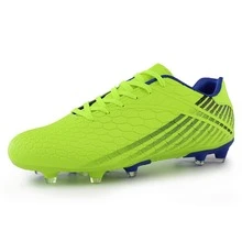 Men's Soccer Cleats Youth Outdoor Soccer Shoes Big Kids Firm Ground Soccer Cleats - 青檸色 - 查看 3