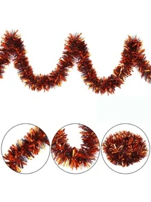 1入組2m萬聖節派對裝飾金屬絲花環-多色，非常適合酒吧、酒店、餐廳和購物中心 - 橘色 - 查看 3
