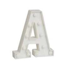 Letras Y Números Led 3d Luces Foco Lampara Decora Abecedario - Blanco - Ver 3