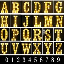 Letras Y Números Led 3d Luces Foco Lampara Decora Abecedario - Blanco - Ver 1