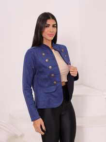 Women Tops - 藍色 - 查看 3