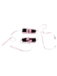 Cute Cat Girl Cosplay Accessory Set, 7Pcs Cat Ears Headband Tail Two Wristbands And Paws Gloves For Halloween Dress Up, Cat Cosplay, Animal Pretend Play - 粉色 - 查看 3