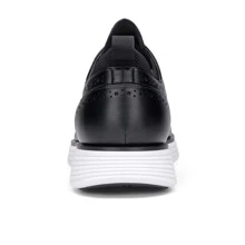 Men's Dress Sneakers Oxfords Casual Wingtip Brogue Lightweight Cushioning For Fitness Walking Running Black And White Shoes - màu đen - Xem 10