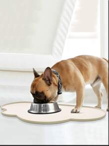 Chiếu ăn thú cưng Silicone Chó Mèo Món ăn Tấm lót Bát Tấm lót Hình đám Mây Nuôi thú cưng Tấm lót Màu be Lớn - Màu be - Xem 7