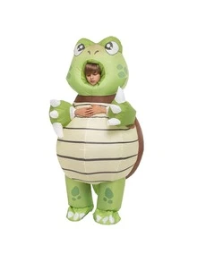 Inflatable Halloween Costume Unisex Turtle Full Body Turtle Inflatable Costume - Child - màu xanh lá - Xem 3