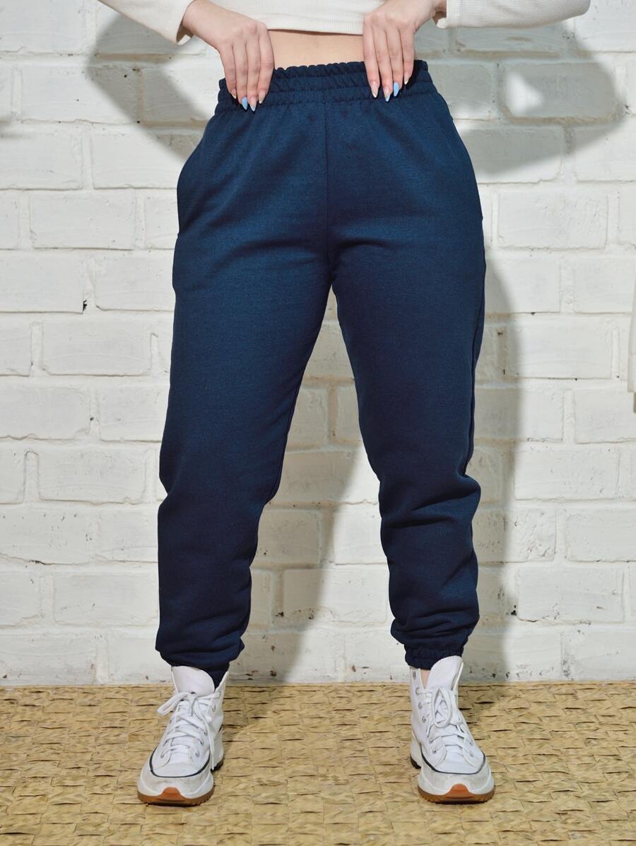 Women Sweatpants - Navy Blue - View 1