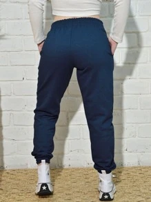 Women Sweatpants - Navy Blue - View 2
