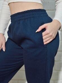 Women Sweatpants - Navy Blue - View 3