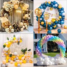 39/59/70.8 Inch Round Balloon Arch Kit, Reusable Round Backdrop Stand Kit , Balloon Arch Frame for Wedding Birthday Baby Shower Photo Background Party Decoration - White - View 2