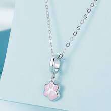 1入組925純銀黑色金色迷你貓爪吊墜動物釘珠適合女士適合DIY手環項鍊珠寶製作2色