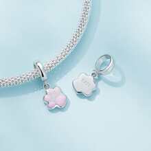 1入組925純銀黑色金色迷你貓爪吊墜動物釘珠適合女士適合DIY手環項鍊珠寶製作2色