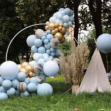 39/59/70.8 Inch Round Balloon Arch Kit, Reusable Round Backdrop Stand Kit , Balloon Arch Frame for Wedding Birthday Baby Shower Photo Background Party Decoration - White - View 4