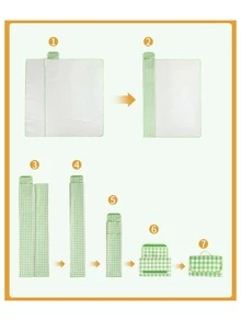 1入組綠色格紋戶外露營&野餐墊,加厚防水&防潮海灘地墊 - 綠色 - 查看 6