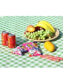 1入組綠色格紋戶外露營&野餐墊,加厚防水&防潮海灘地墊 - 綠色 - 查看 4
