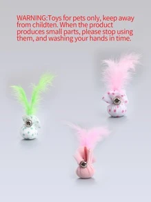 1入組隨機波點圖案逗貓棒 - 彩色 - 查看 6