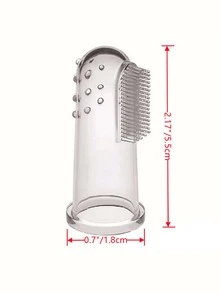 1Pc Soft Finger Pet Toothbrush For Dog & Cat Dog Toothbrush For Dental Care Cat Finger Brush - White - View 6