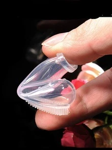 1Pc Soft Finger Pet Toothbrush For Dog & Cat Dog Toothbrush For Dental Care Cat Finger Brush - White - View 3