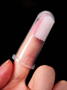 1Pc Soft Finger Pet Toothbrush For Dog & Cat Dog Toothbrush For Dental Care Cat Finger Brush - White - View 1