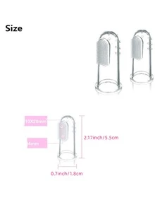 1Pc Soft Finger Pet Toothbrush For Dog & Cat Dog Toothbrush For Dental Care Cat Finger Brush - White - View 5