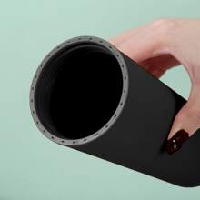 1入組16oz雙層吸管杯,運動素色水瓶,便攜杯子適合夏天 - 黑色 - 查看 4