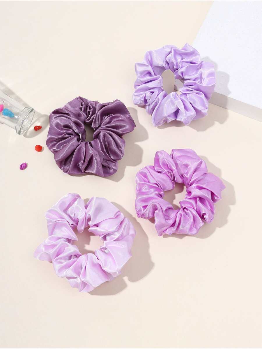 4pcs NỮ Chất rắn Giải trí Dây buộc tóc ruột già Đối với Cuộc sống hàng ngày - Nhiều màu - Xem 1