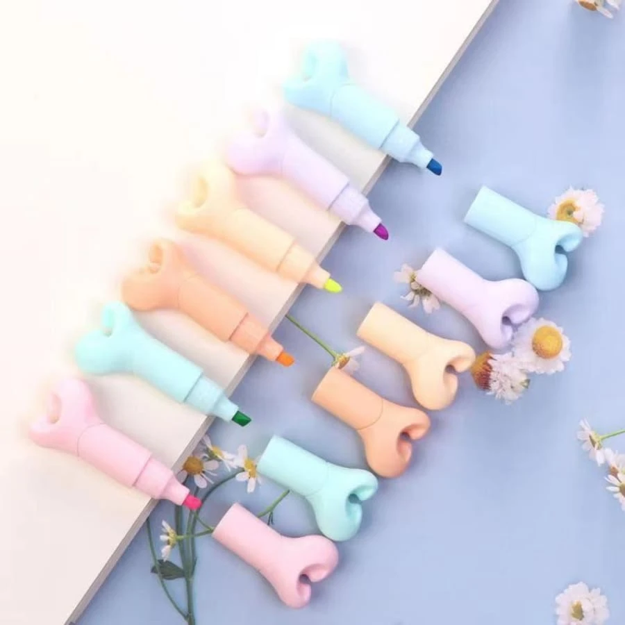 6pcs Kids' Mini Fluorescent Pens - Multicolor - View 1