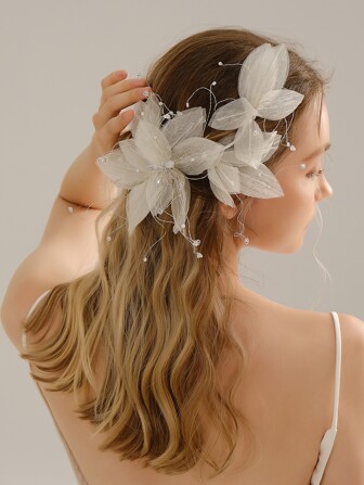 带有装饰细节的漂亮婚礼新娘头带 波西米亚风 万圣节 情人节