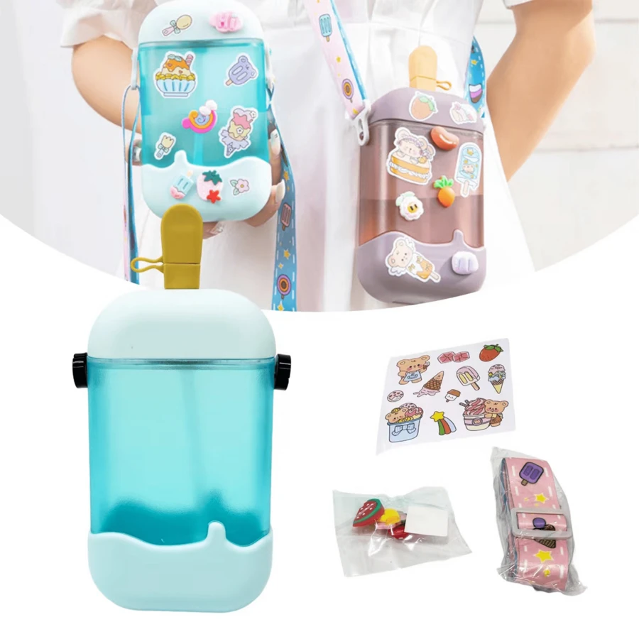 Botella Agua Paleta Helada Con Correa 400ml - Azul - Ver 1