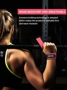 SKDK 1 对力量训练硬拉带健身房配件 - 玫紅色 - 查看 4