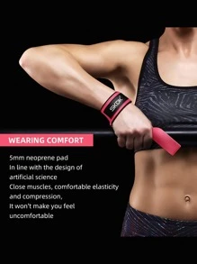 SKDK 1 对力量训练硬拉带健身房配件 - 玫紅色 - 查看 5