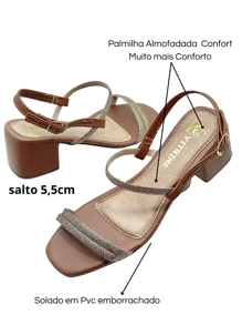 Women Heeled Sandals - Bronce - Ver 3