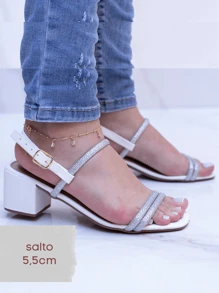 Women Heeled Sandals - trắng - Xem 1
